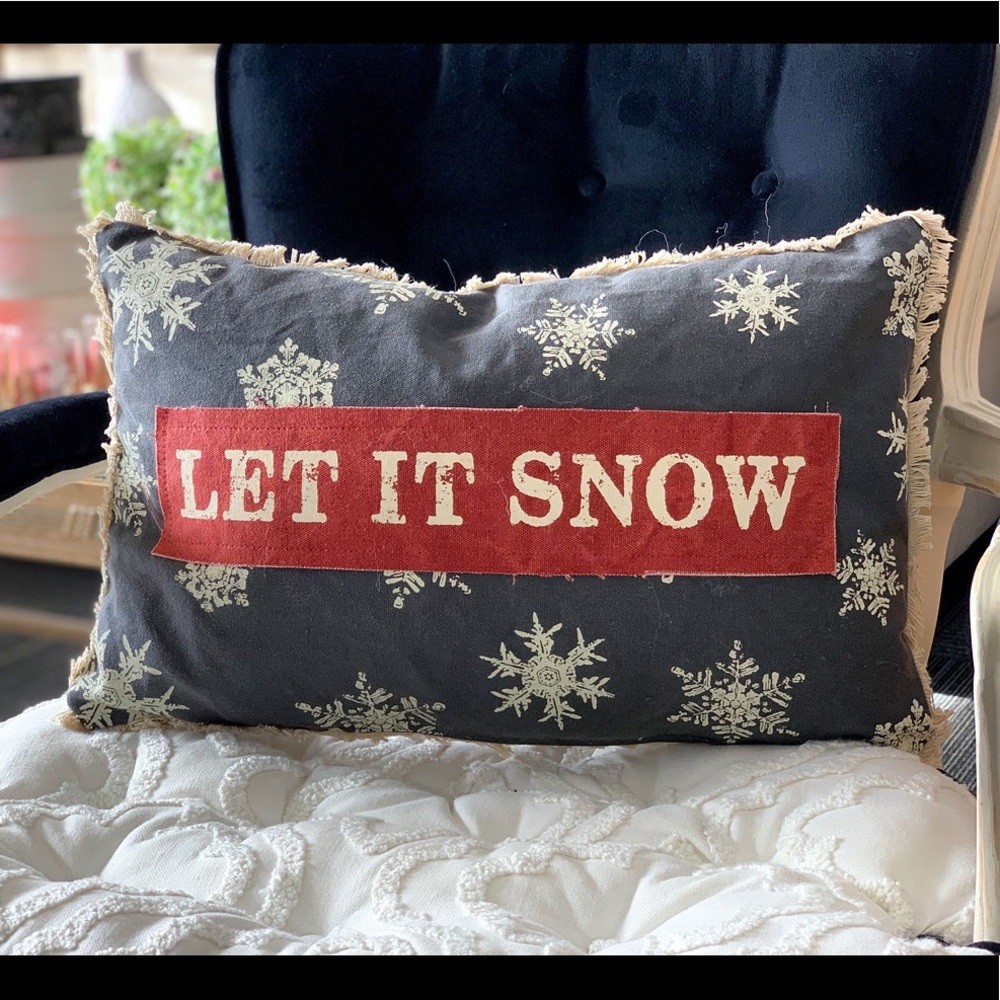 Let It Snow Canvas Pillow